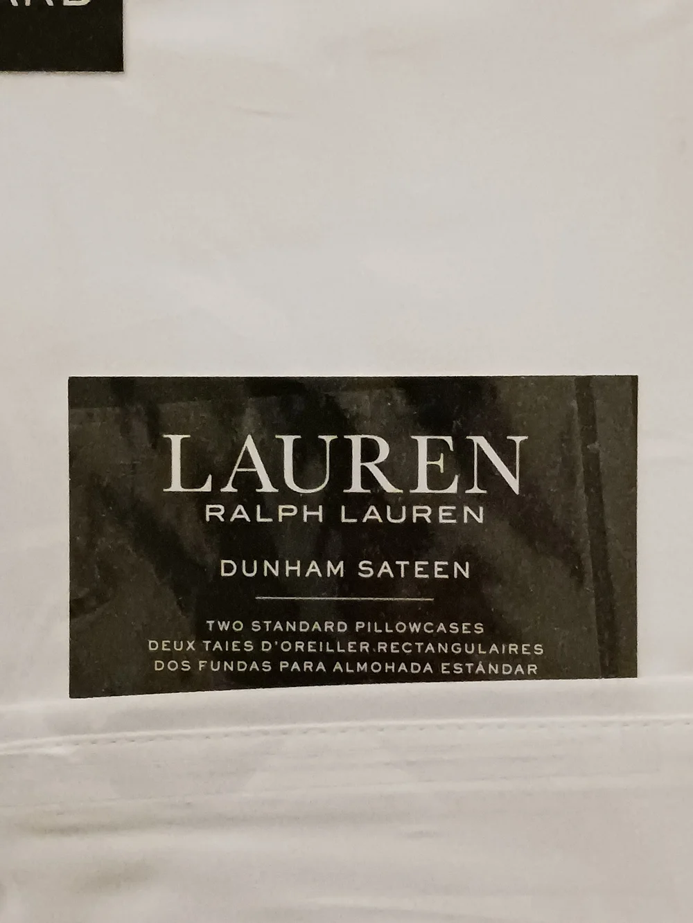 Ralph Lauren Dunham Sateen Standard Pillowcases - White 300 Thread Count
